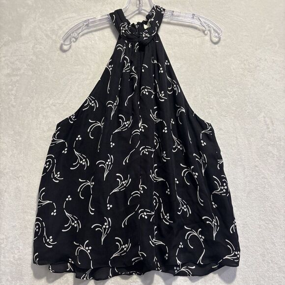 Joie Women's Silk Flowy Sleeveless Mock Neck Blouse Top Cami Suit Career XL - Picture 1 of 15